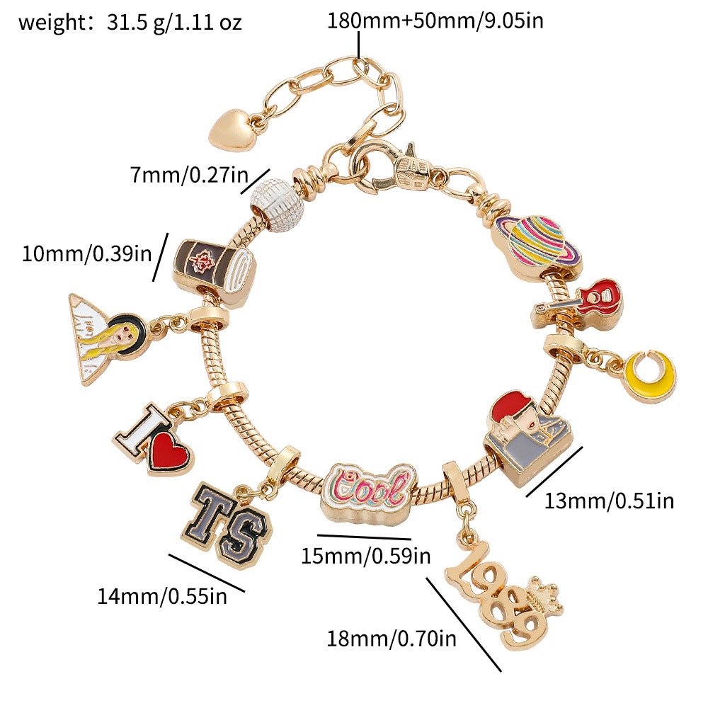 Alloy Taylor Swift Bracelet (Minimo de Compra 4) MIC-BoS016