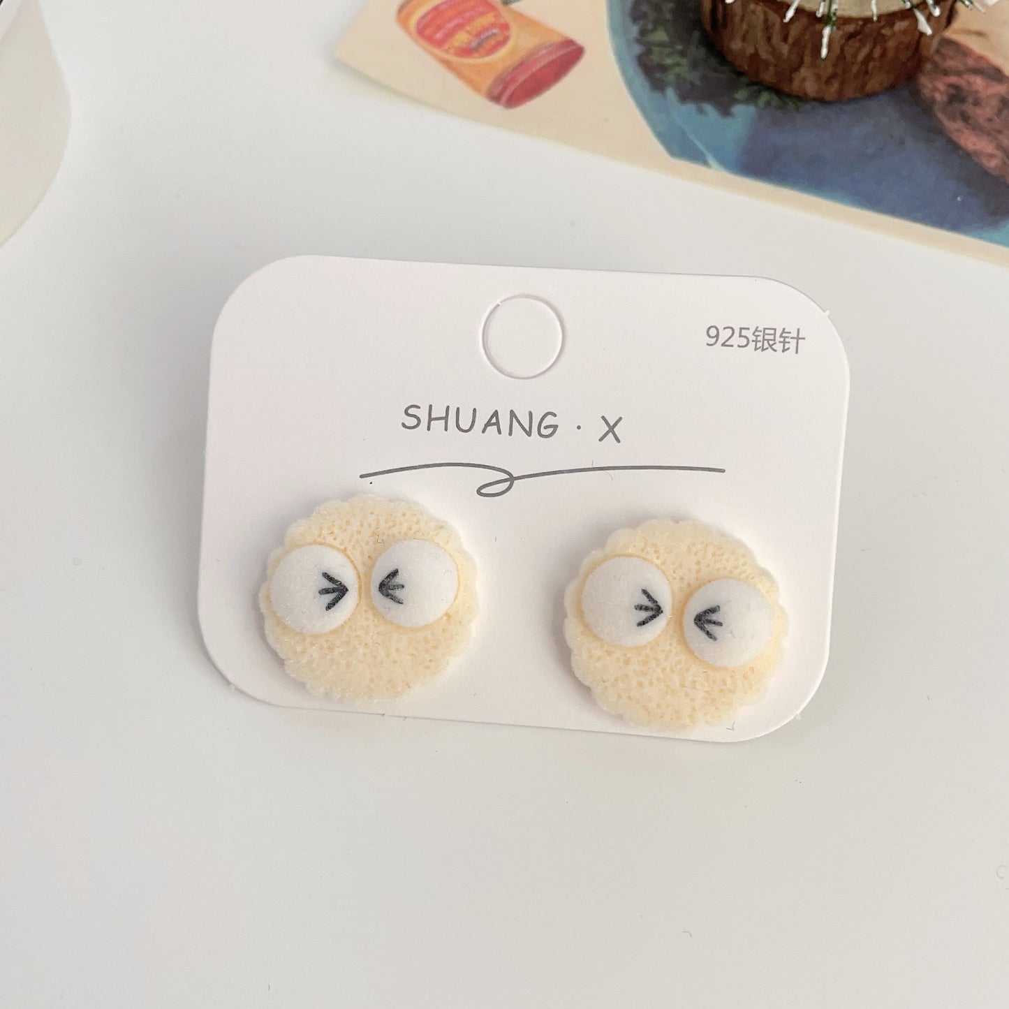 Acrylic flocked cute earrings (Minimo de Compra 2) MYA-ShuangX032