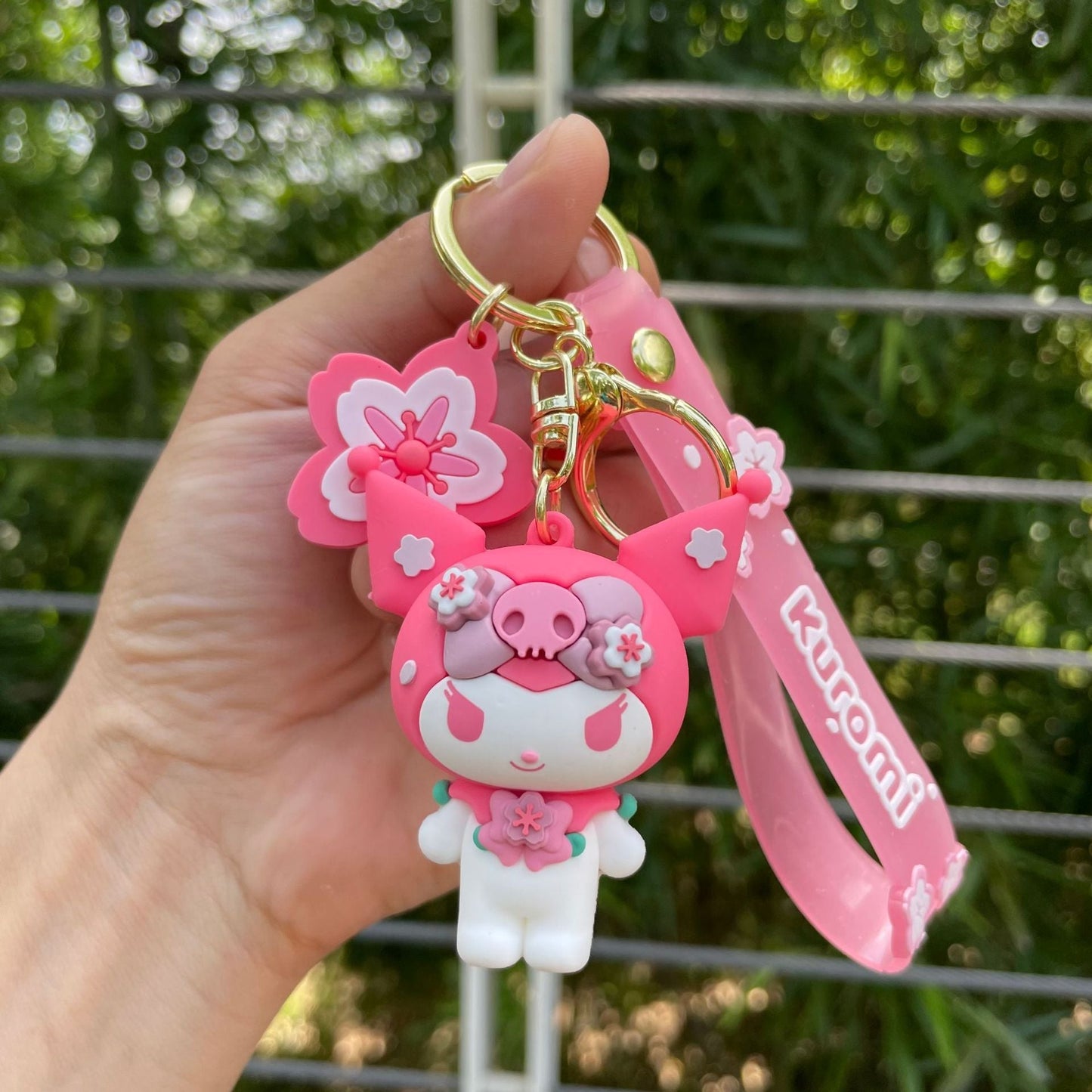 PVC pink cherry blossom KeychainMinimo de compra 2 MIC-YaoP006