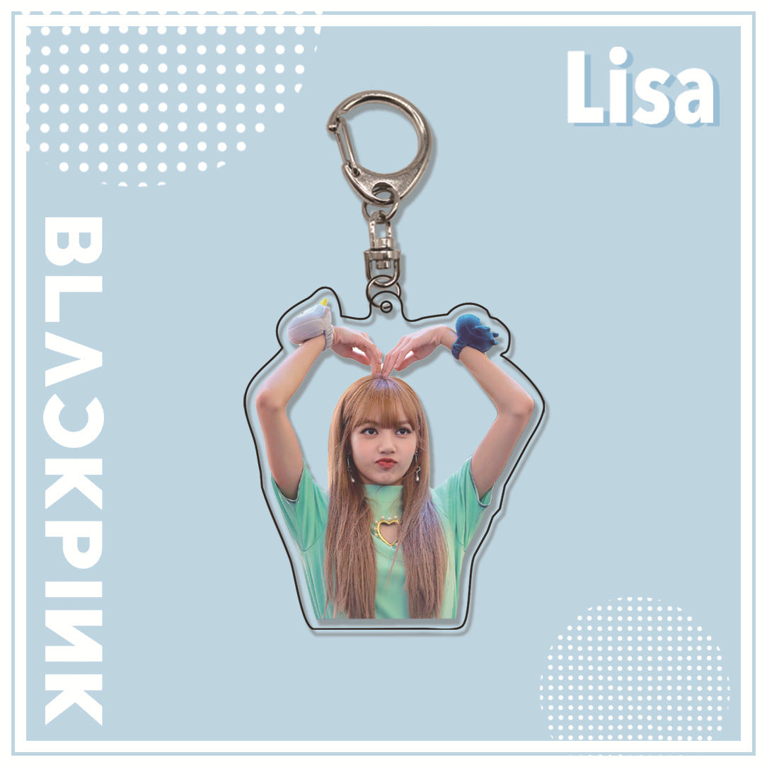 Acrylic pink ink double-sided blackpink keychain (Minimo de Compra 2)  MYA-ManM014