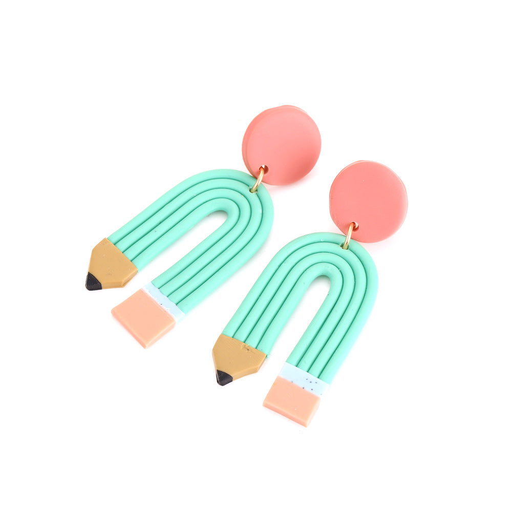 Alloy long U-shaped earrings MIC-ManY021