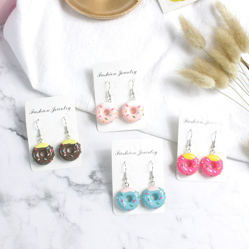 Acrylic macaron donut earrings  (Minimo de Compra 2) MIC-PingH017