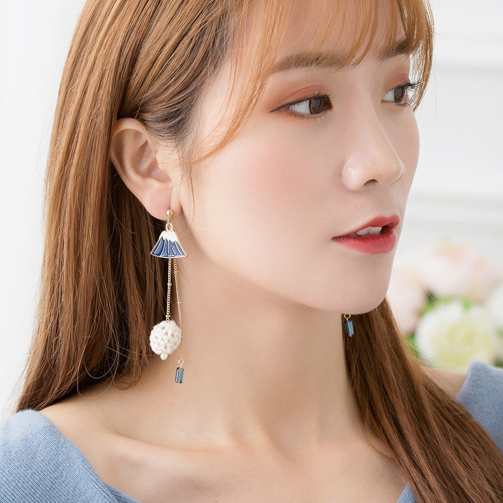 Alloy yarn ball crystal earrings MIC-LSY039