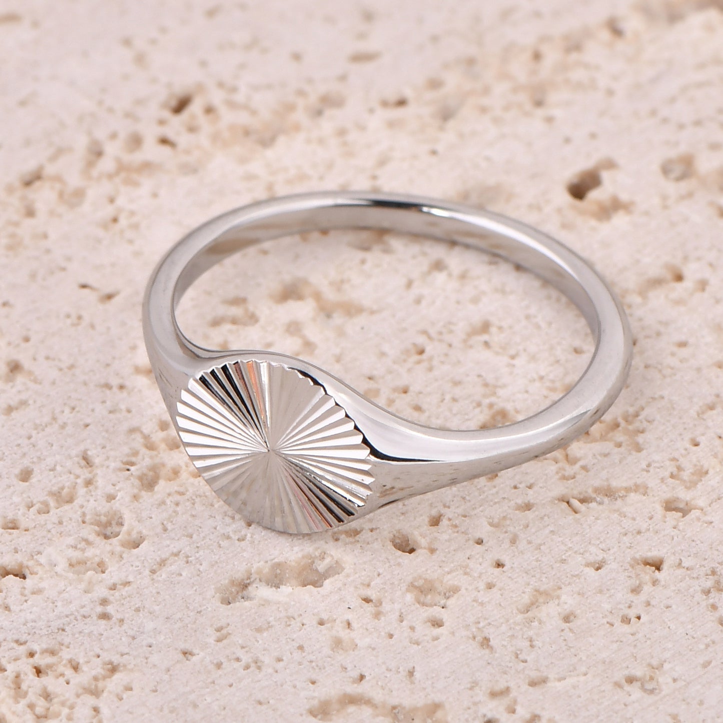 Stainless steel gold-plated sun ring MYA-YHZX004