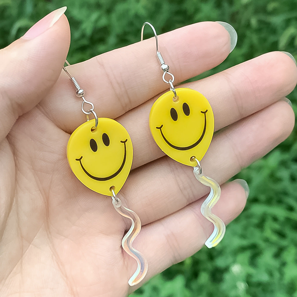 Acrylic New Happy Balloon Earrings (Minimo de compra 2) MIC-ManT027