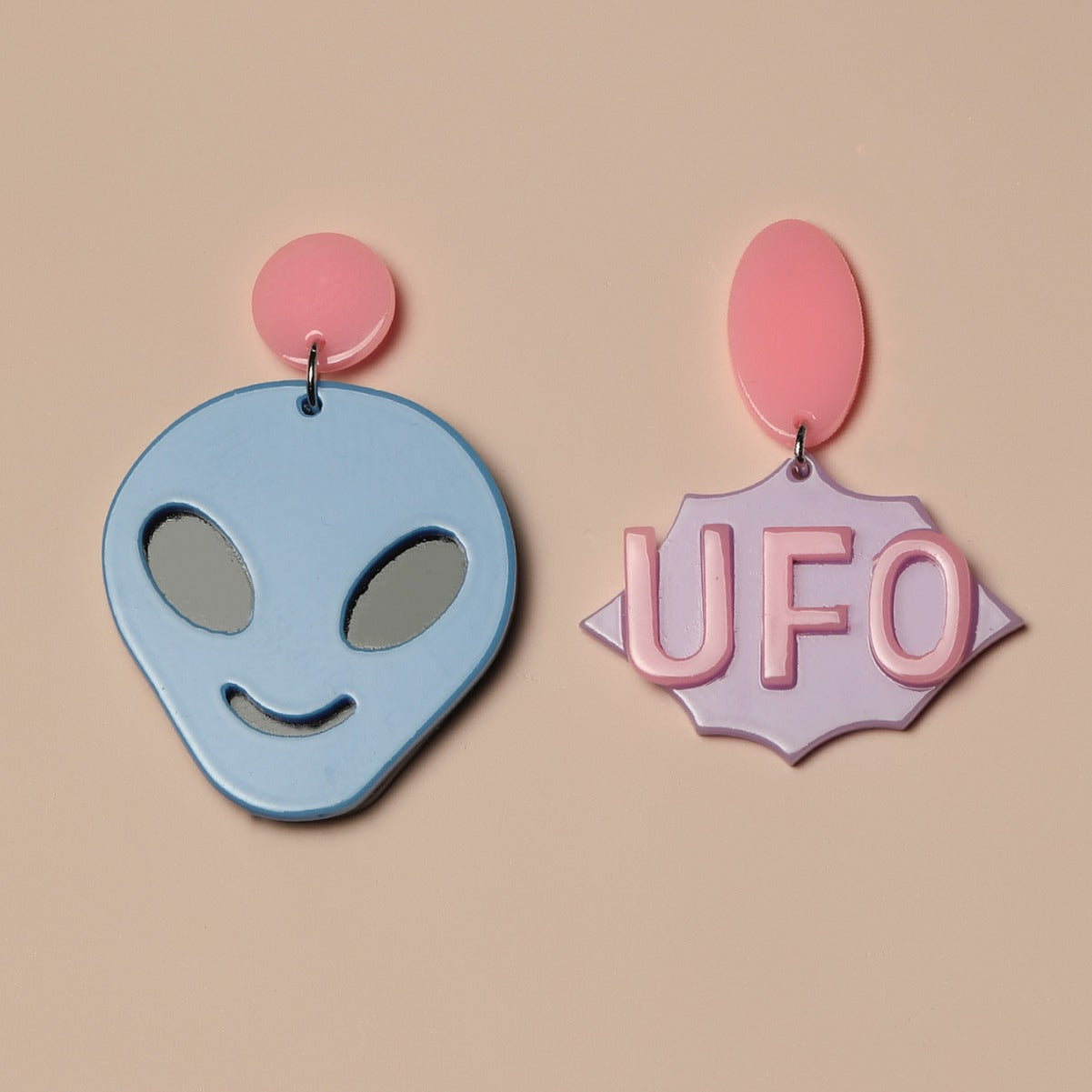 Alloy acrylic alien UFO earrings MIC-JunJ007