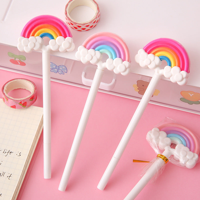 Ballpoint Pen Plastic Cute Rainbow Lollipop Neutral Pen YiGe035