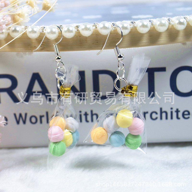 Resin Mini Bear Bag Earrings (Minimo de Compra 2) MIC-YouY024