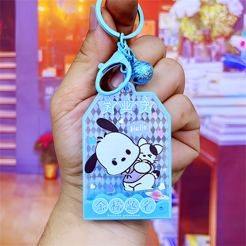 PVC cartoon floating oil keychain MYA-DMF013