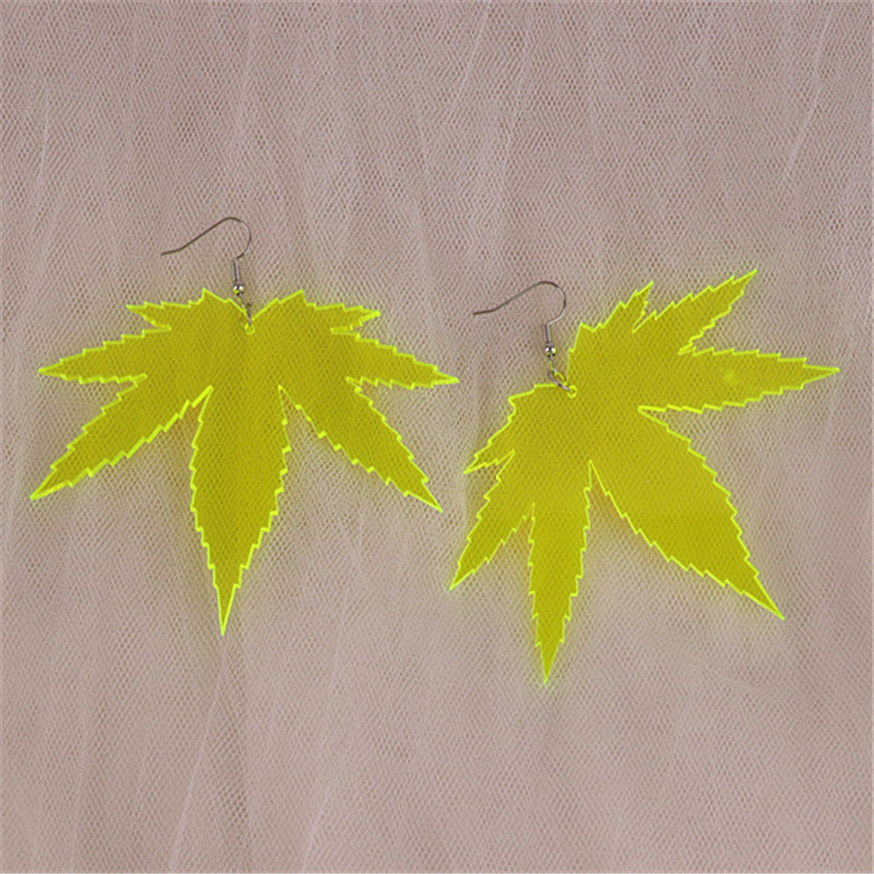 Acrylic Fluorescent Alien Earrings MIC-ChouD015