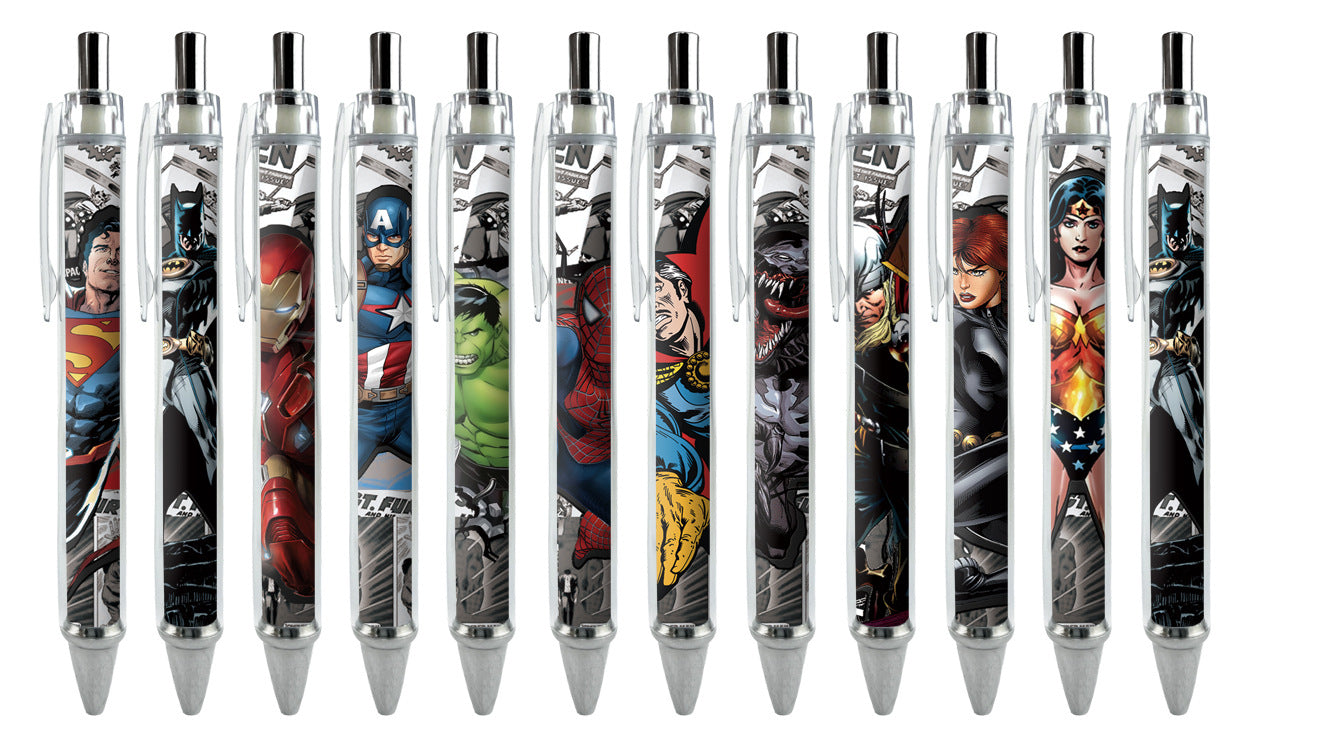 12pcs/pack Super Hero Press Neutral Pen ManC001