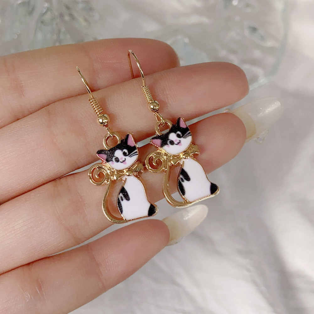 Acrylic cartoon cat earrings (Minimo de compra 2) MYA-YiD035