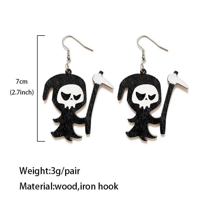 Acrylic Terror Evil Ghost Earrings (Minimo de Compra 2) MYA-XinC003