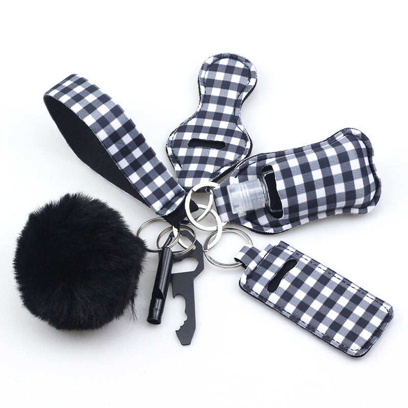 Keychains Diving Cloth 7pcs  Hand Sanitizer Holster Fur Ball MOQ≥2 ChaoH055