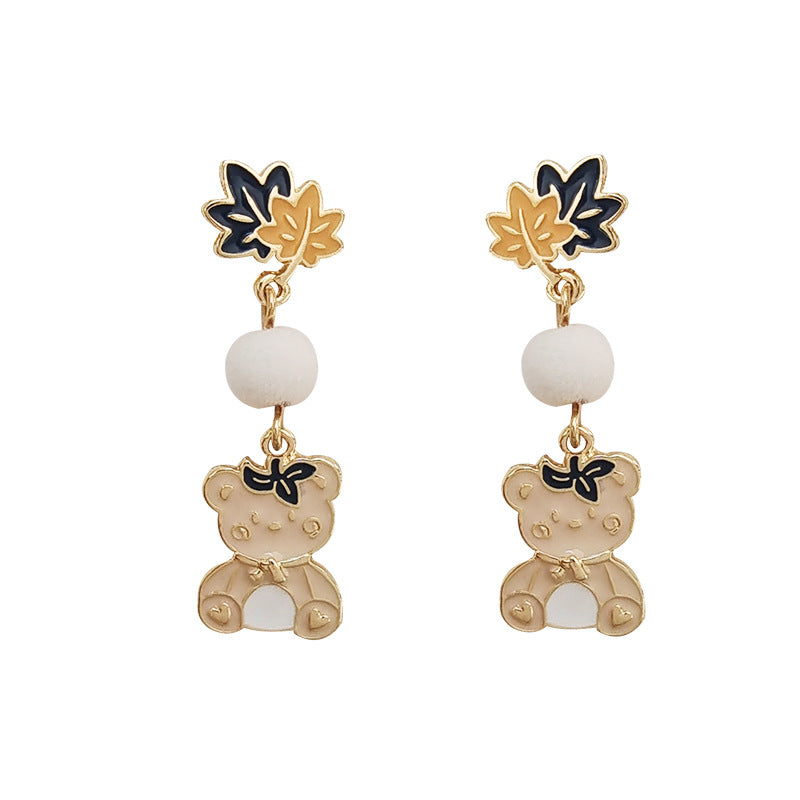 Cute Cartoon Bear Earrings MIC-BaoY017