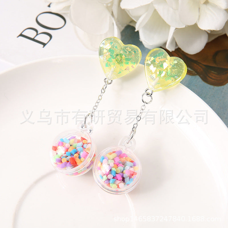 Alloy cartoon cute heart earrings (Minimo de Compra 3) MIC-YouY034