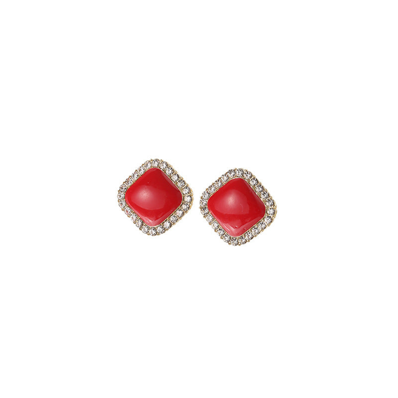 Alloy bow pearl earrings MIC-FLT002