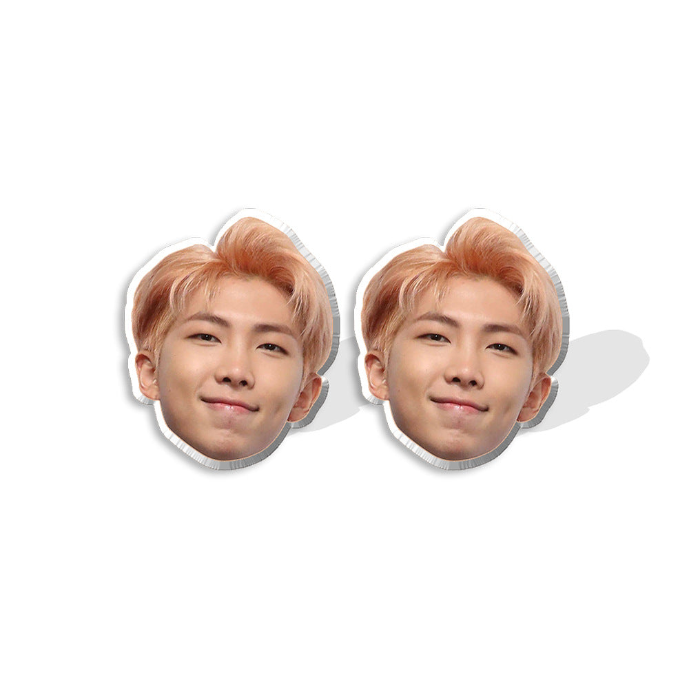 Acrylic BTS bulletproof youth group earrings (Minimo de compra 5) MIC-XiangL048