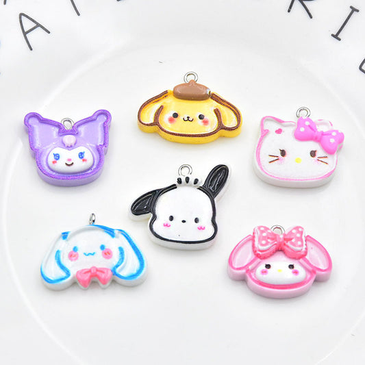 Resin glossy border cartoon animal accessories MYA-ZhiB005