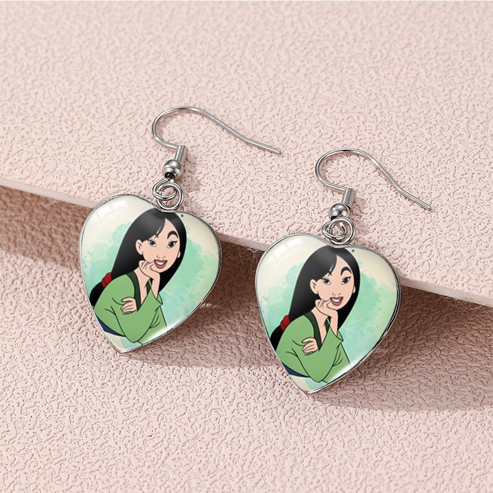 Alloy cartoon cute princess earrings (Minimo de compra 5) MIC-XiangL116