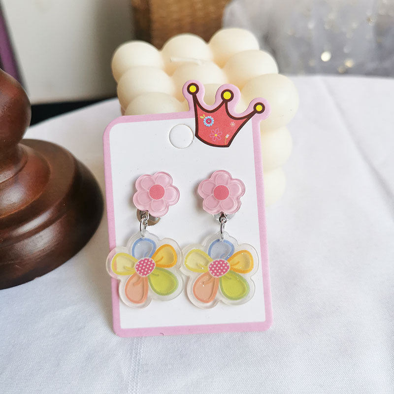 Acrylic Fruit Flower Earrings (Minimo de Compra 2) MIC-HanJ002