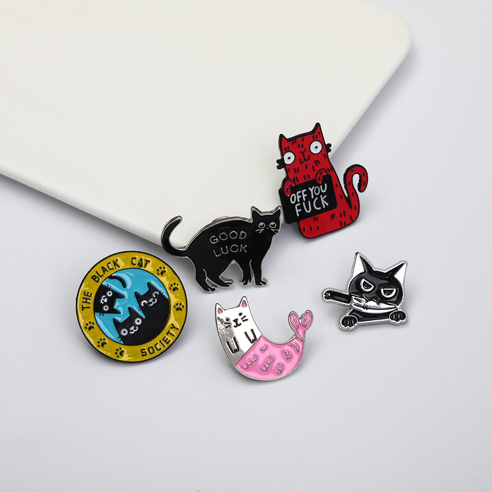 Alloy cartoon cat claw letter brooch (Minimo de compra 2) MIC-ZhiJ019