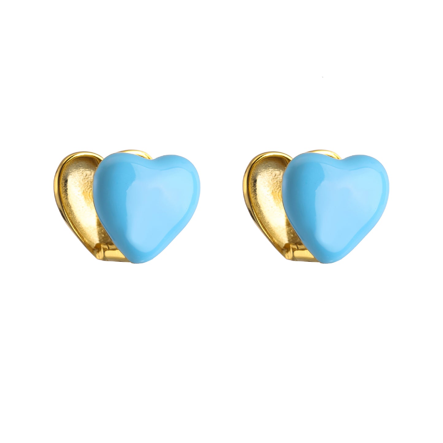 Alloy Dropped Heart shaped Earrings (Minimo de Compra 2) MIC-JuC028