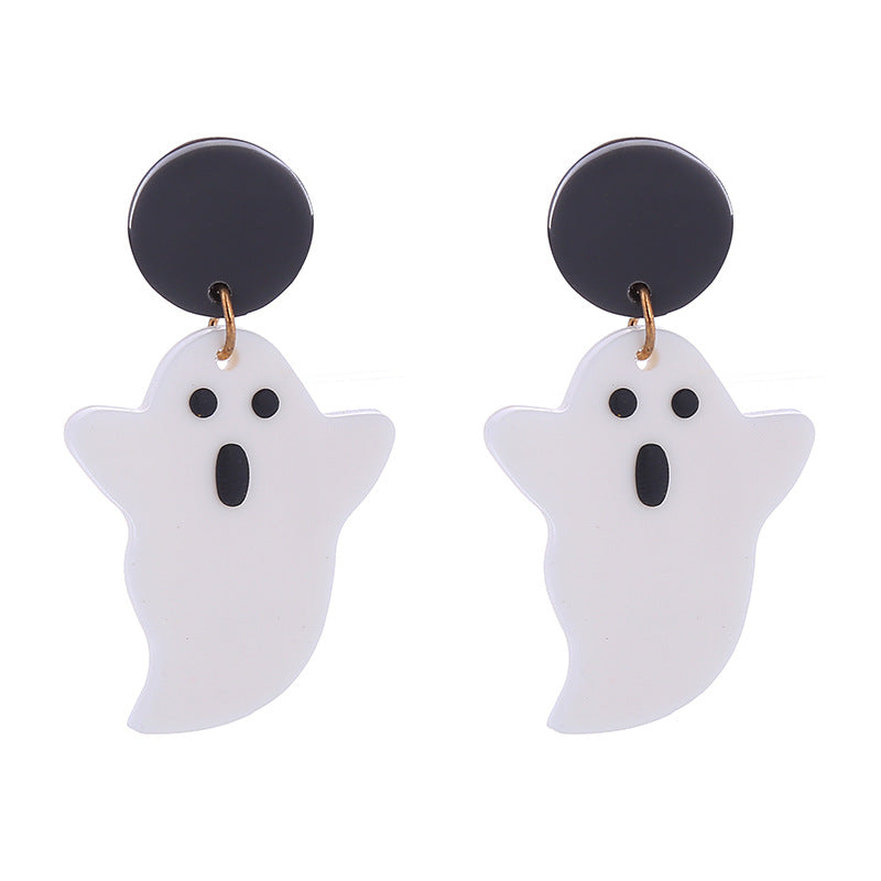 Acrylic Pumpkin Skeleton Ghost Earrings (Minimo de Compra 2) MIC-ChouT039