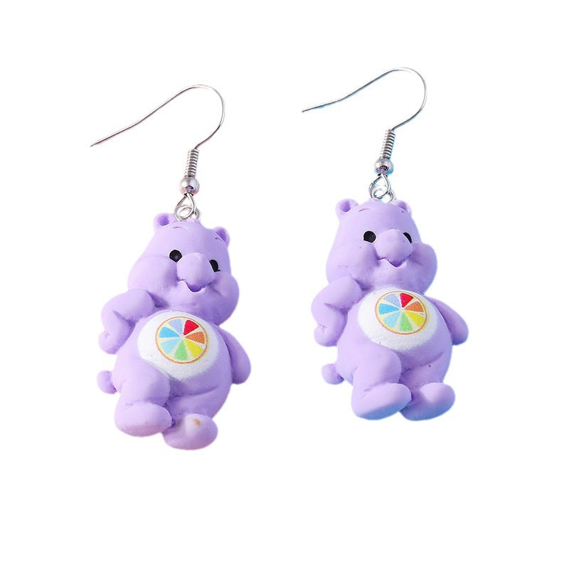 Alloy new cute little bear earrings MIC-YueS013