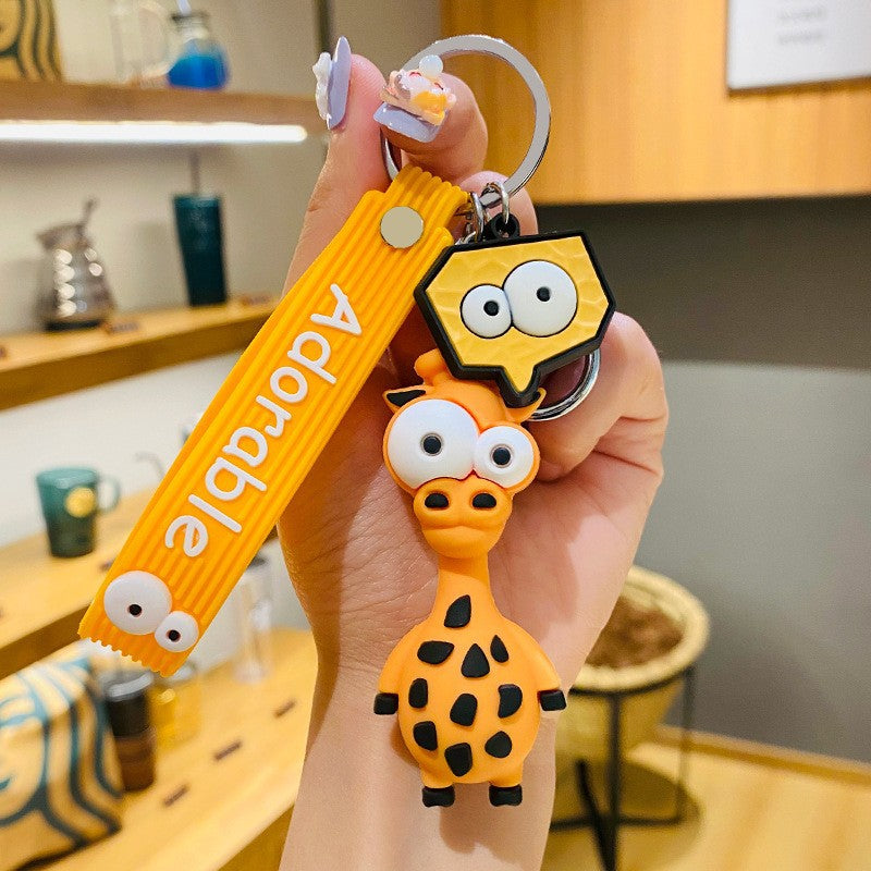 silicone cartoon doll keychain Yid007