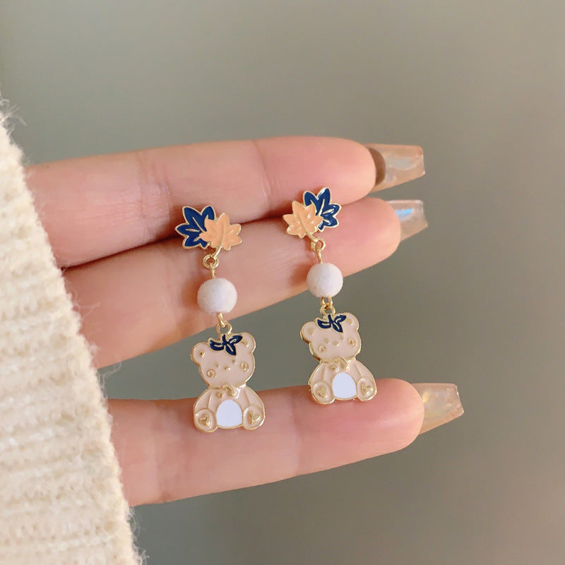 Cute Cartoon Bear Earrings MIC-BaoY017