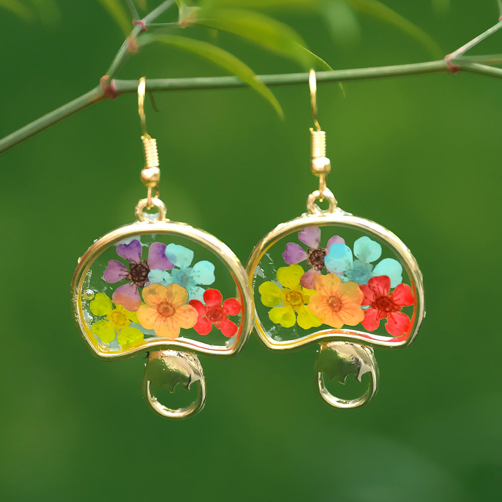 Alloy dried mushroom earrings MYA-ZhongY004