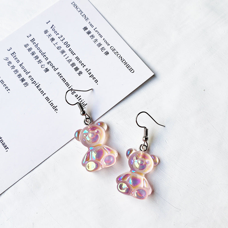 Resin printed bubble blown girl earrings (Minimo de Compra 2) MIC-YouY023