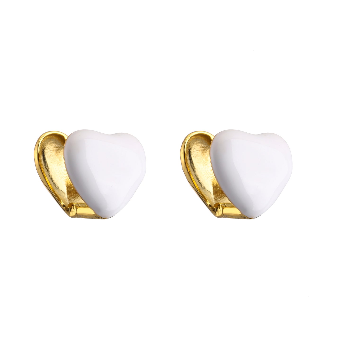 Alloy Dropped Heart shaped Earrings (Minimo de Compra 2) MIC-JuC028