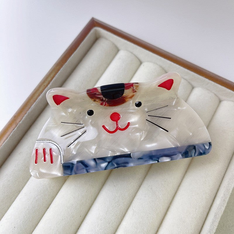 Plastic new cartoon cat acetate hair clip MYA-YHJ001