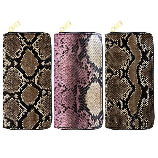 PU snake print leopard print wallet (Minimo de compra 3) MYA-JiR050