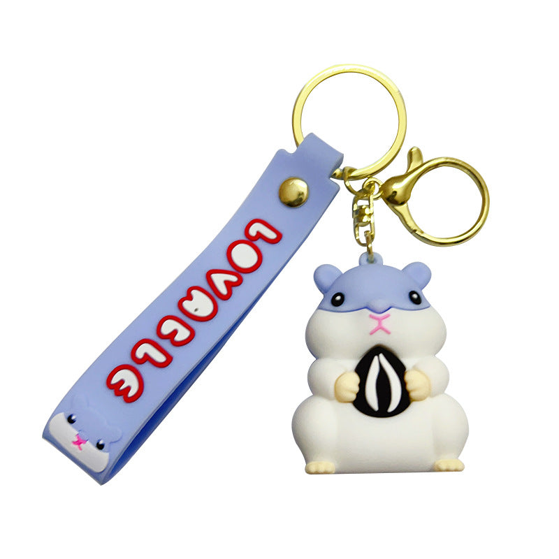 PVC cartoon small hamster keychain MIC-OuS002