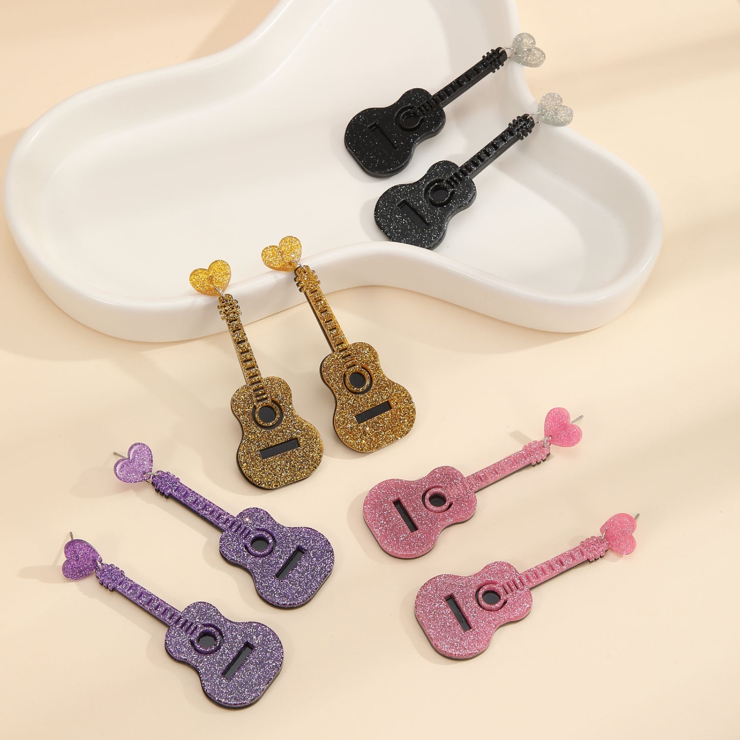 Alloy classical guitar earrings MIC-JiaY022