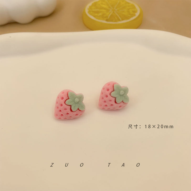 Flocking New Love Flower Earrings MIC-XingW005