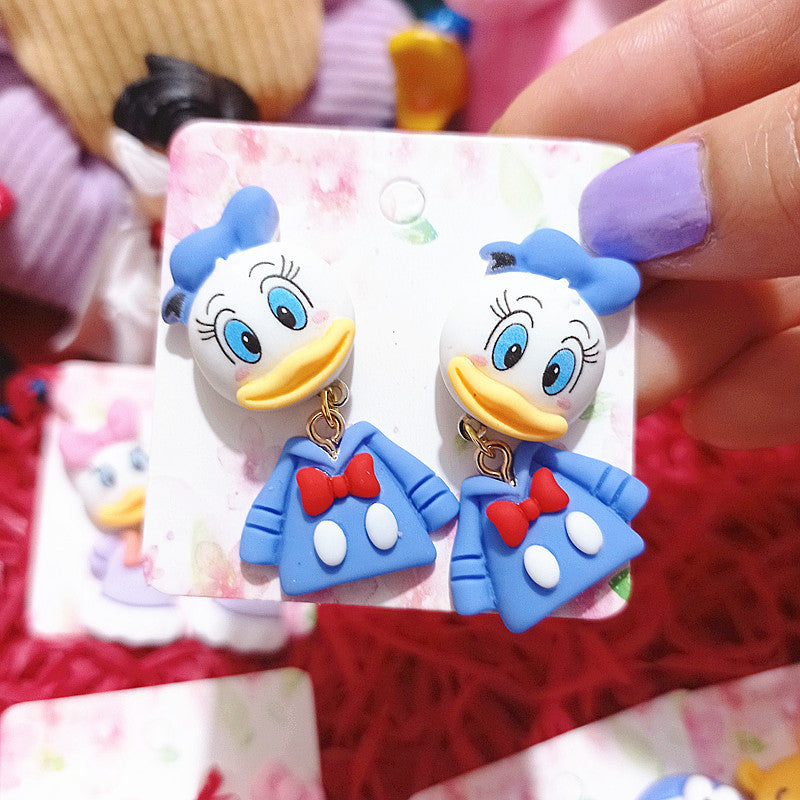 Alloy Blue Fat Winnie Earrings MYA-XingJ089