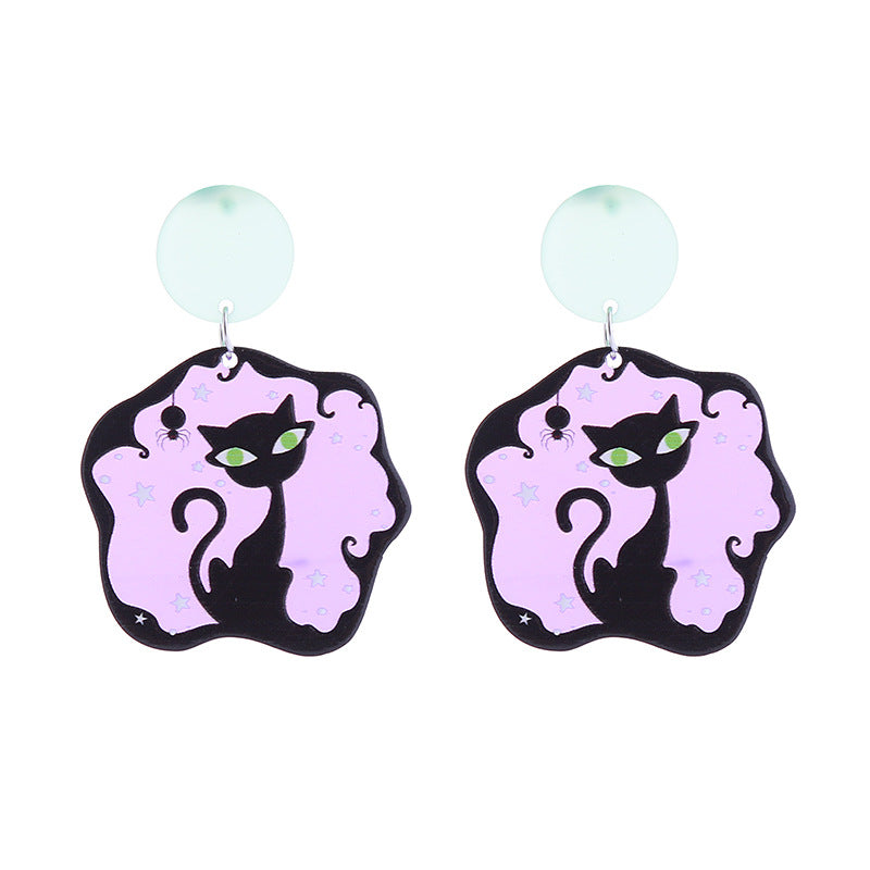 Acrylic Pumpkin Skeleton Ghost Earrings (Minimo de Compra 2) MIC-ChouT038