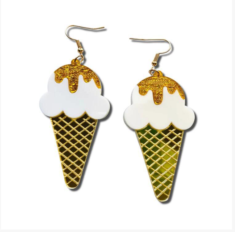 Acrylic Pizza Ice Cream Earrings MIC-XueP118