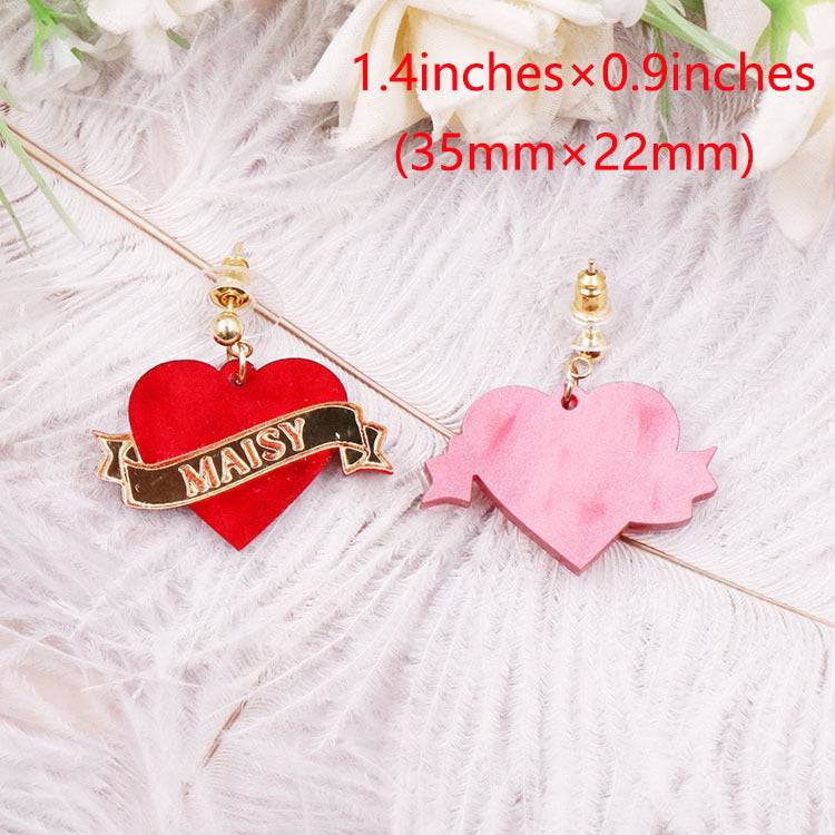 Acrylic Love Letter Earrings (Minimo de compra 5) MIC-XiaoY077