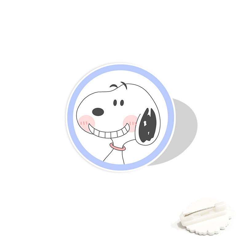 Acrylic cartoon cute Snoopy brooch (Minimo de compra 2) MYA-WeiJ006