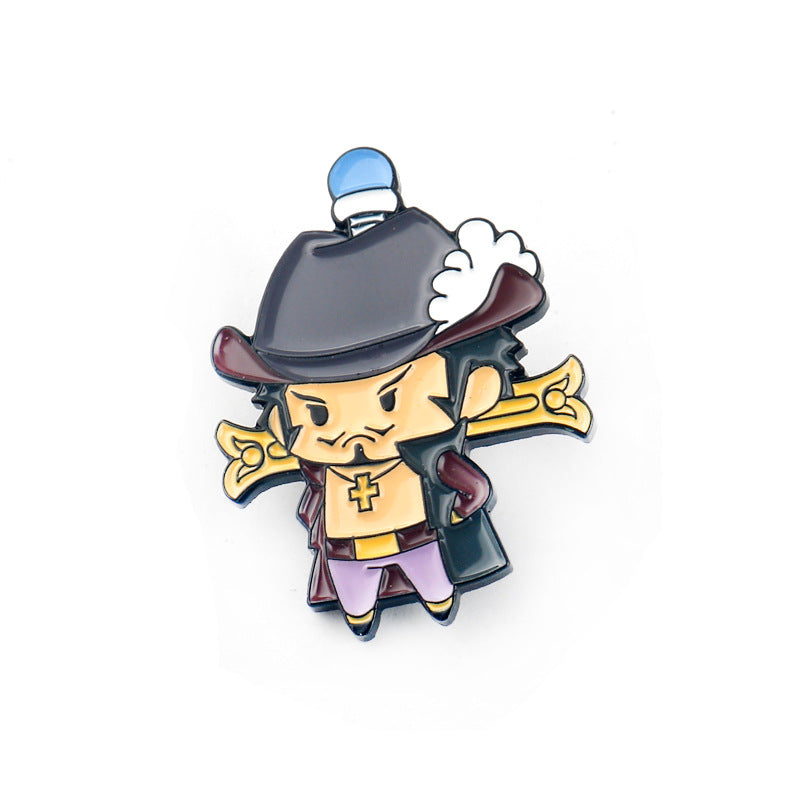 Alloy Pirate King Q-version cartoon brooch MIC-AiWen031