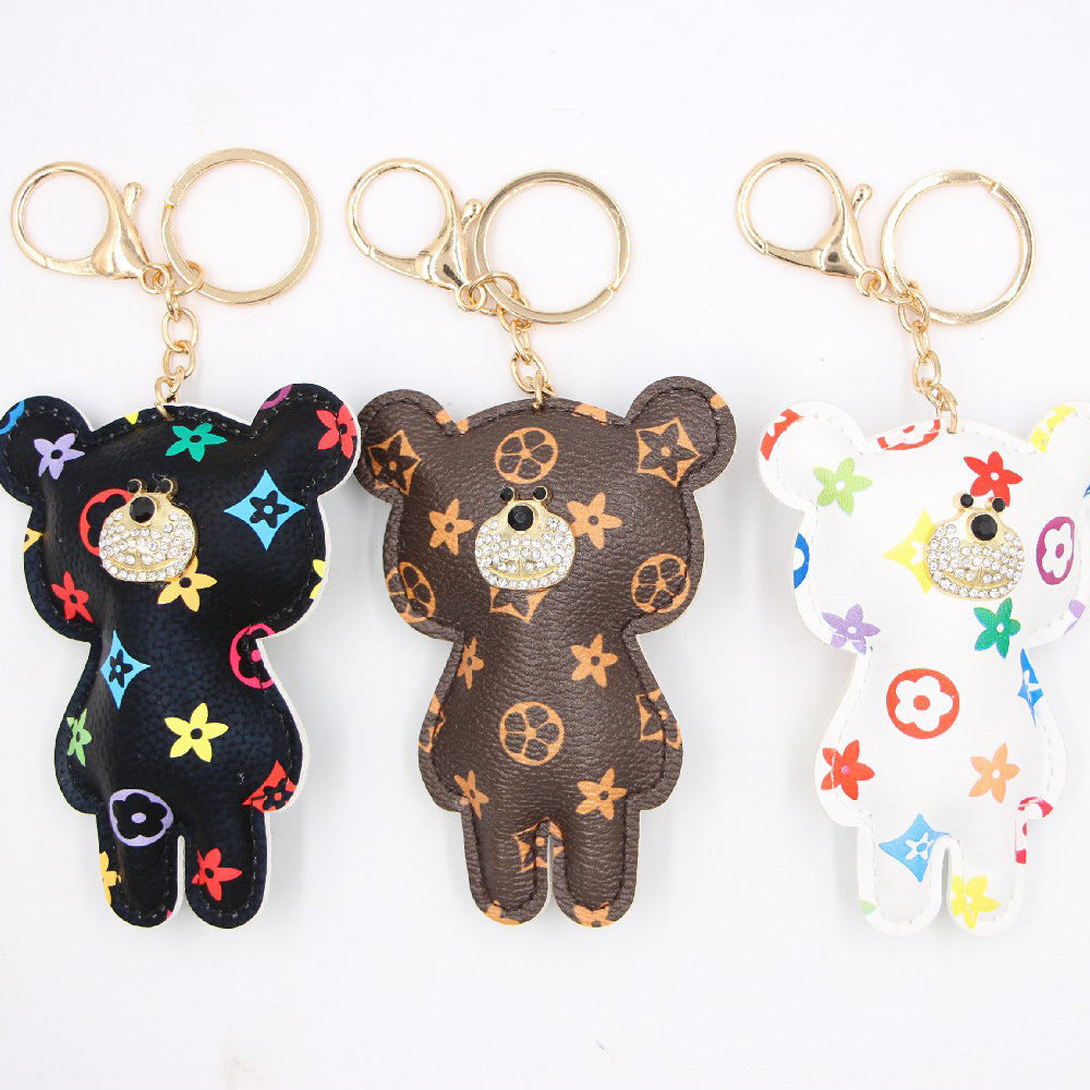 PU Leather Cartoon Bear Keychain MIC-Zuge047