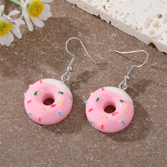 Alloy New Donut Earrings (Minimo de Compra 6) MIC-JueJ035