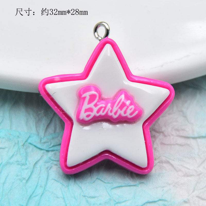 Resin Barbie Bow Five pointed Star Accessories MYA-ZhiB004