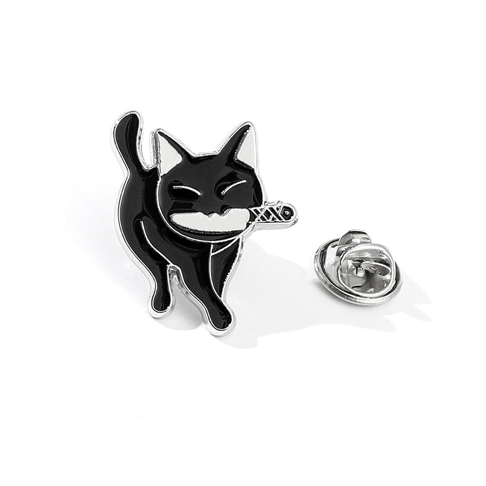 Alloy cartoon black swordsman brooch (Minimo de Compra 10) MIC-ShengY021