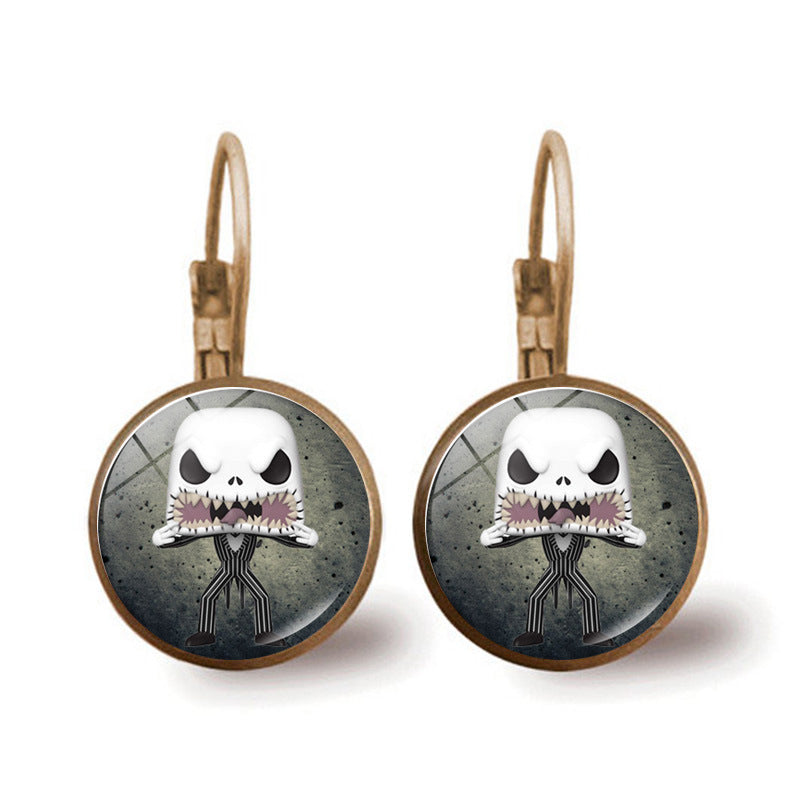 Skull gemstone earrings MIC-JiaY003